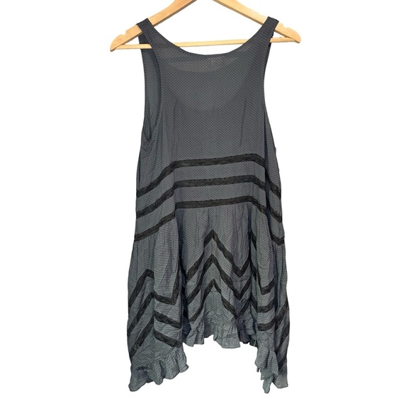 Free People Voile and Lace Trapeze Slip sz XS in Black Combo - Picture 9 of 12